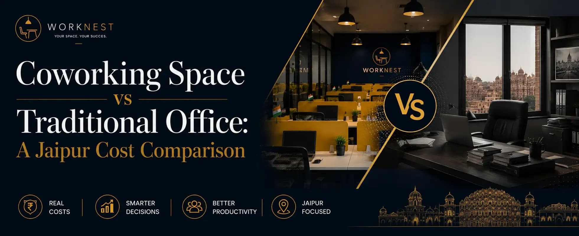 coworking space vs traditional office a jaipur cost comparison